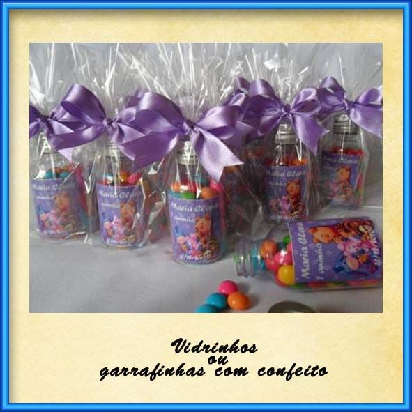 Garrafinhas com confeito